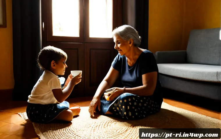 Home 17 스토리텔링의 원리와 기법 - Photorealistic storytelling concept, a thoughtful Brazilian grandmother seated in a sunlit Lisbon-st...